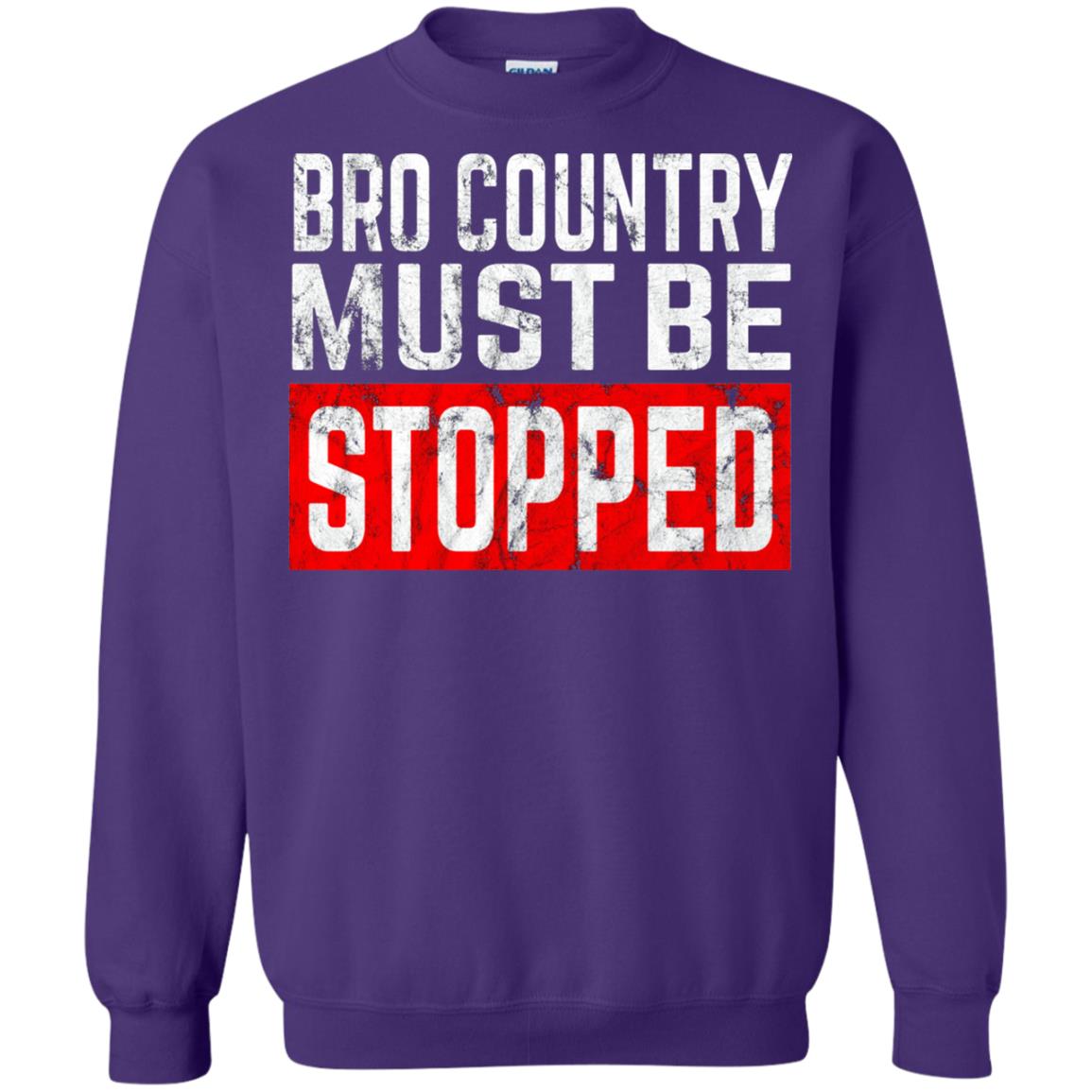 Bro Country Must Be Stopped Traditional Outlaw Country Shirt Purple