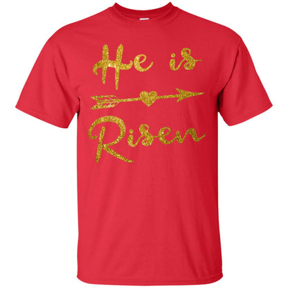 He Is Risen Christian T-shirt Red