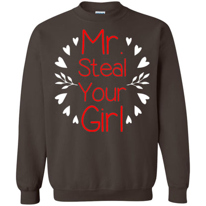 Funny Valentines Day Shirt Mr Steal Your Girl Dark Chocolate