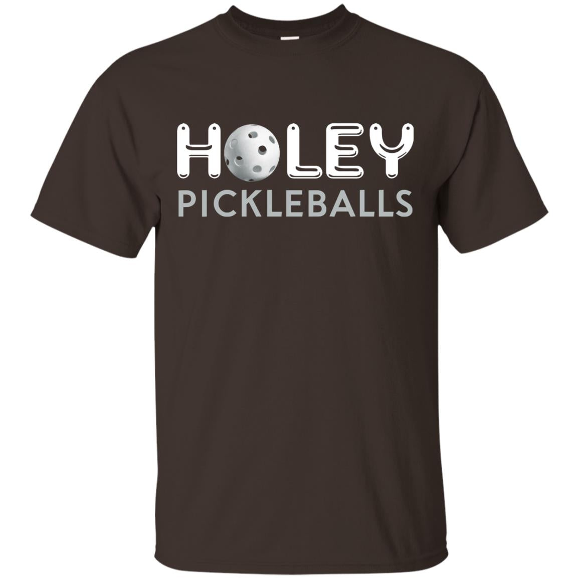 Pickleball Lover T-shirt Holey Pickleballs Dark Chocolate