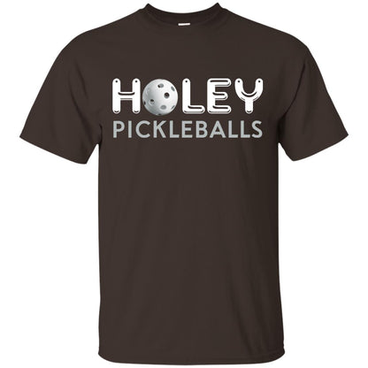 Pickleball Lover T-shirt Holey Pickleballs Dark Chocolate