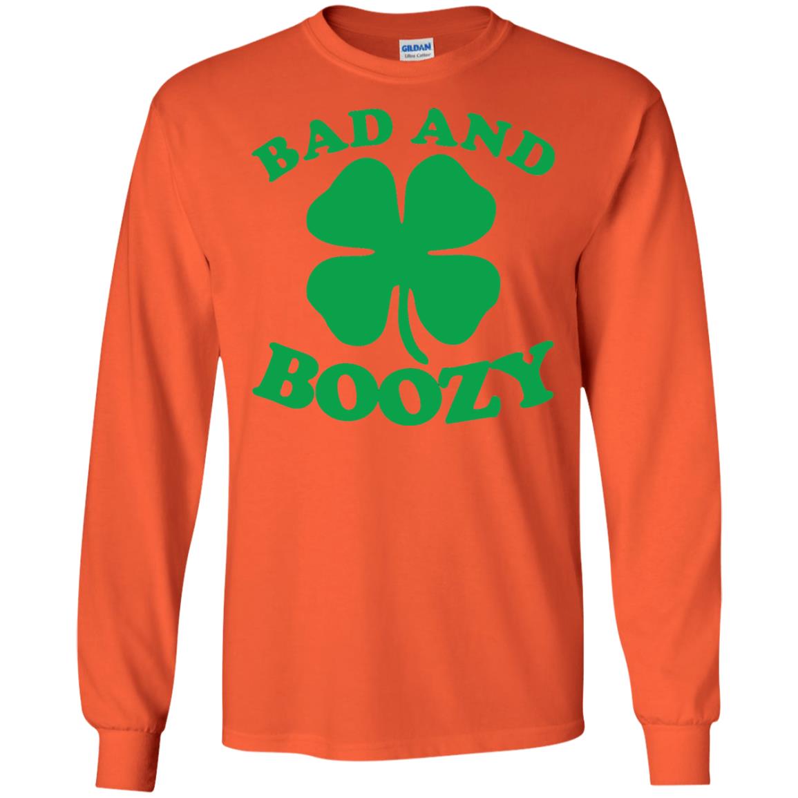Bad And Boozy Saint Patricks Day T-shirt Orange