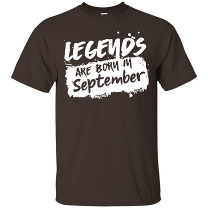 September Birthday Shirt Legends Are Born In September Dark Chocolate