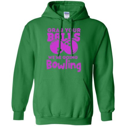 Funny Bowler T-shirt Grab Your Balls We_re Going Bowling Irish Green