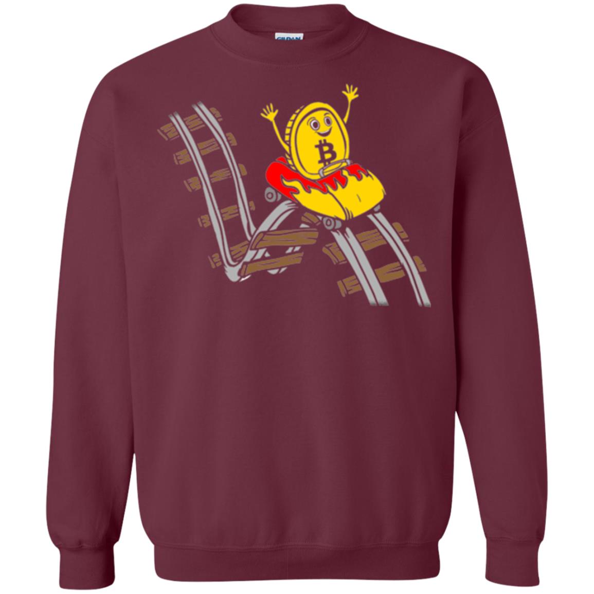 Bitcoin Rollercoaster T-shirt Maroon