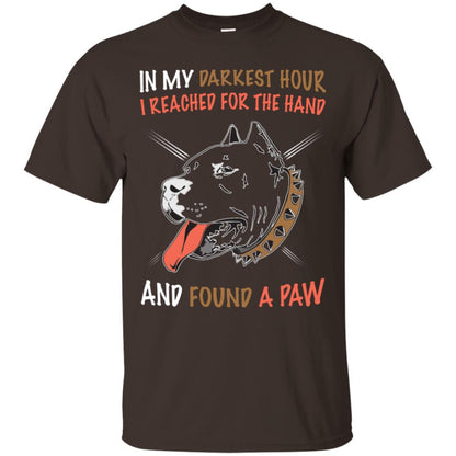 In My Darkness Hour I Reached For The Hand And Found A Paw Shirt Dark Chocolate