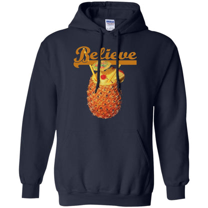 Believe Pineapple Cuptropical Drink T-shirt Navy