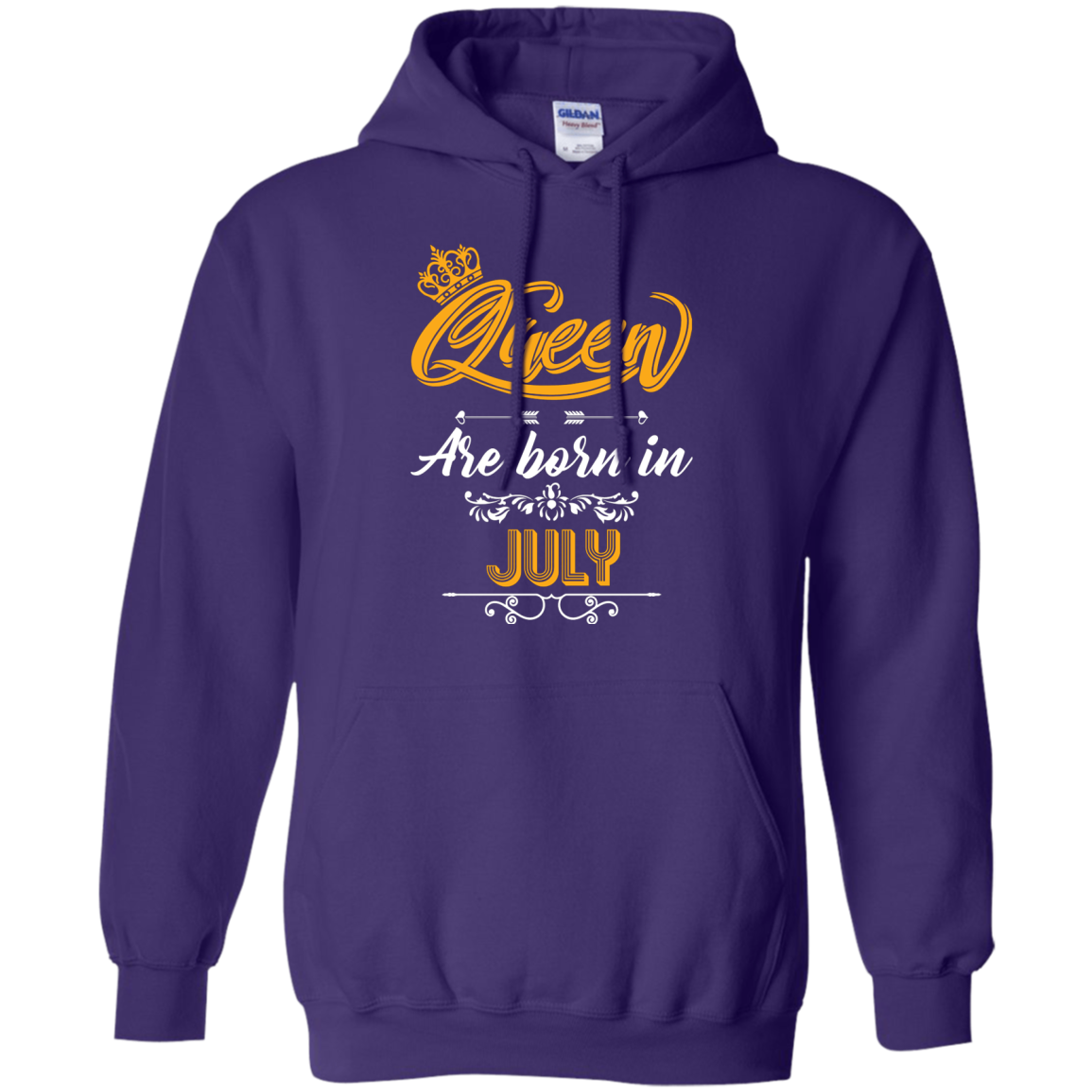 Brithday T-Shirt Queen Are Born In July Purple