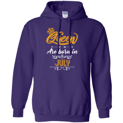 Brithday T-Shirt Queen Are Born In July Purple