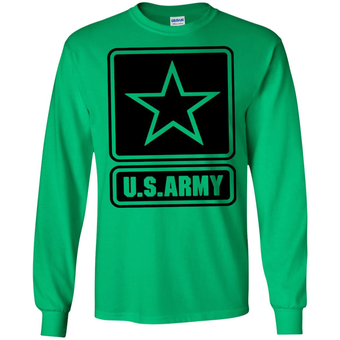 Us Army Black Logo United States Design T-shirt Irish Green