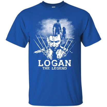 Logan The Legend Wolverine Fan T-shirt Royal