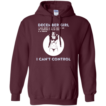 December Girl I Was Born With My Heart T-shirt Maroon
