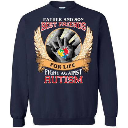Autism Awareness T-shirt Father And Son Best Friends Navy