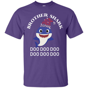 Brother Shark With Santa Claus Hat Merry X-mas Family Shark Gift ShirtG200 Gildan Ultra Cotton T-Shirt