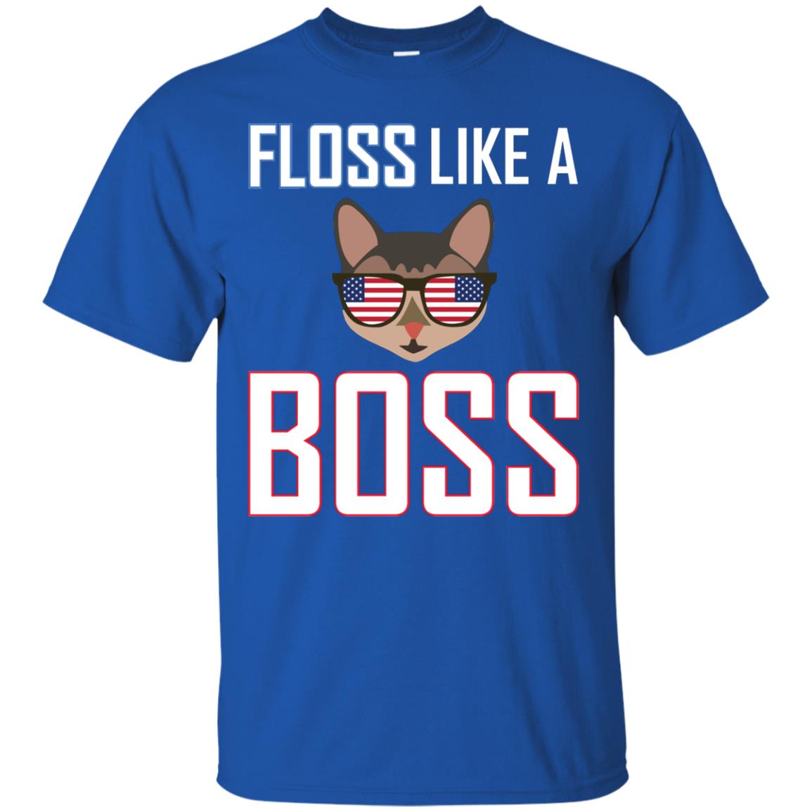 Floss Like A Boss Cat Shirt Royal