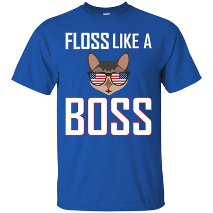 Floss Like A Boss Cat Shirt Royal