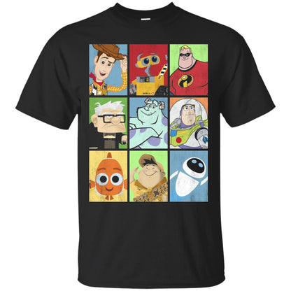 Epic Boxed Up Line Up Character Graphic T-shirt Black