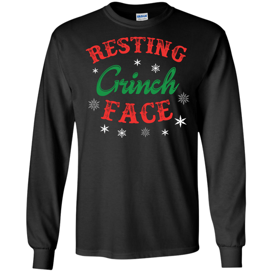 Christmas T-Shirt Resting Grinch Face Black