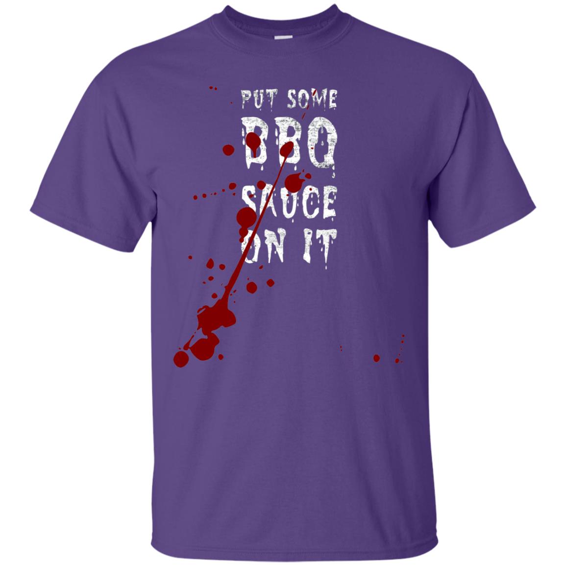 Put Some Bbq Sauce On It Funny Ketchup Squirt Drip Purple
