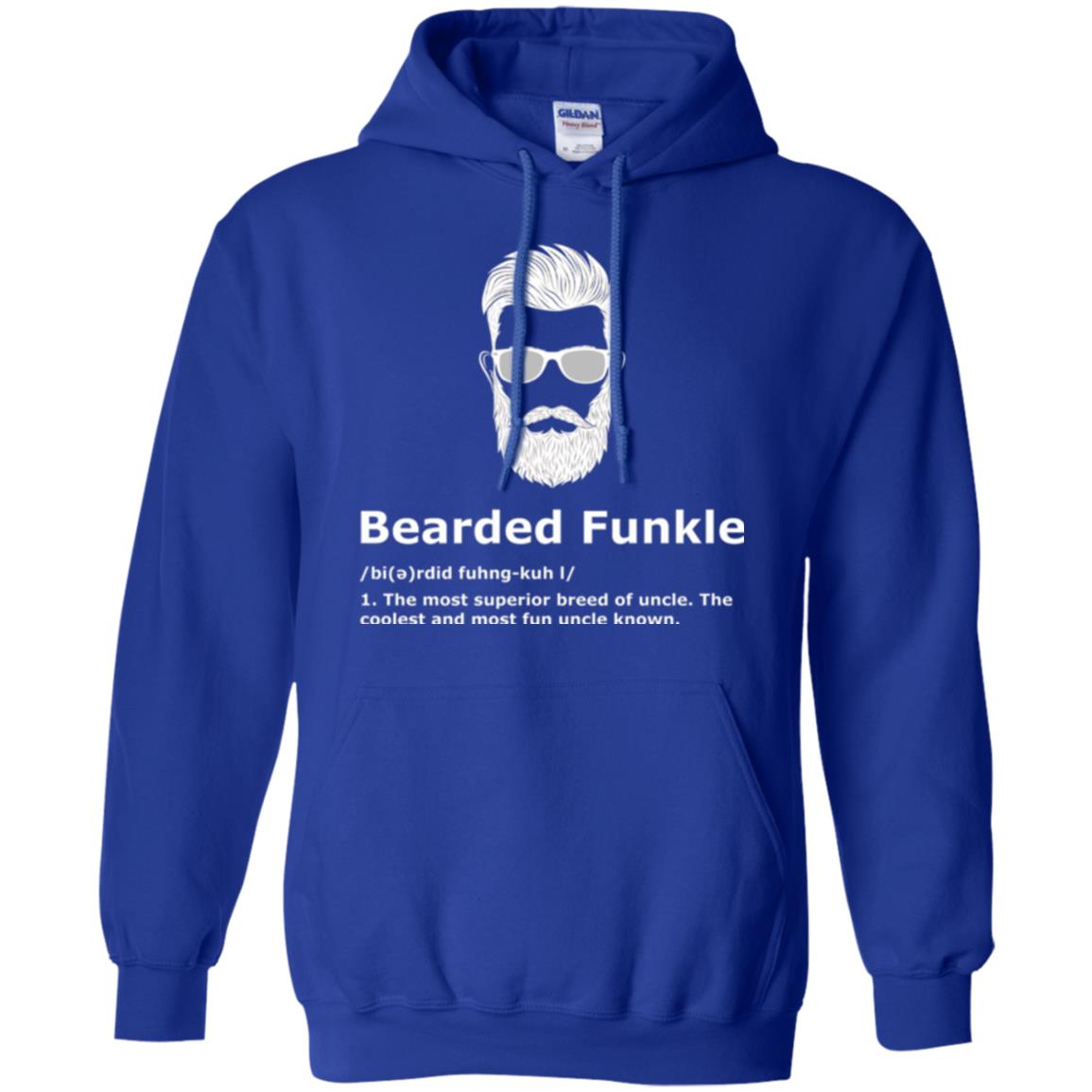 Funny Uncle T-shirt Bearded Funkle Royal