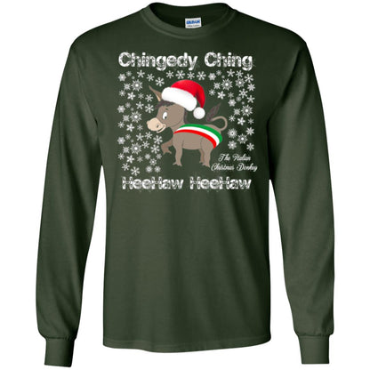 Christmas T-shirt The Italian Christmas Donkey Forest Green