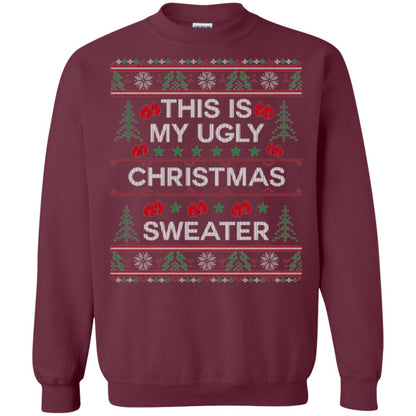 Christmas T-shirt This Is My Ugly Christmas Sweater Maroon