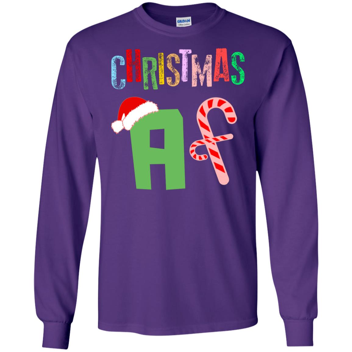 Chrismas Af X-mas Gift Shirt For Mens Or Womens Purple