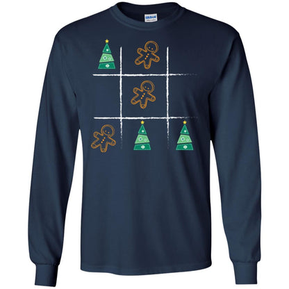 Christmas T-shirt Tic Tac Toe Board Game Navy