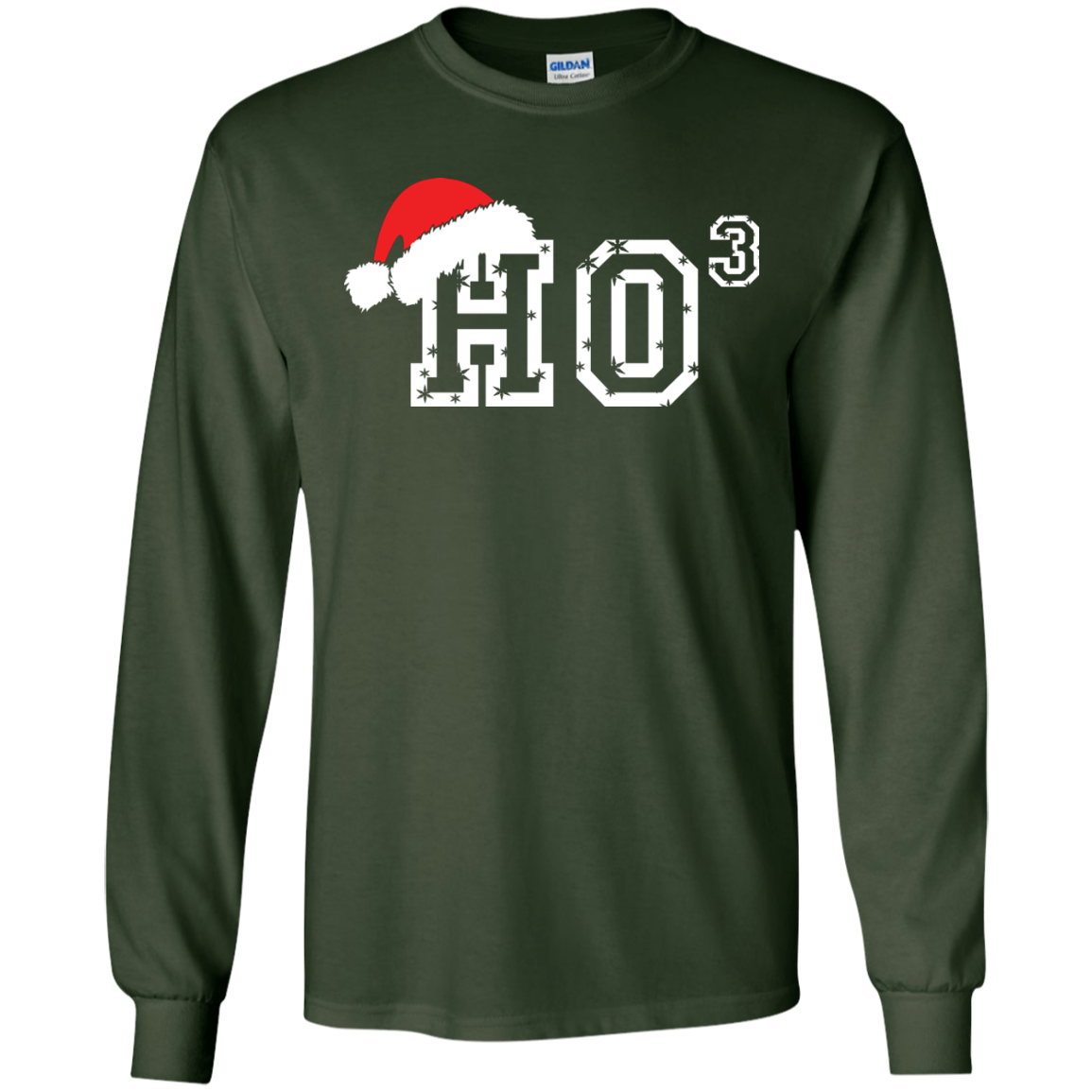 Christmas T-Shirt Ho Ho Ho Forest Green
