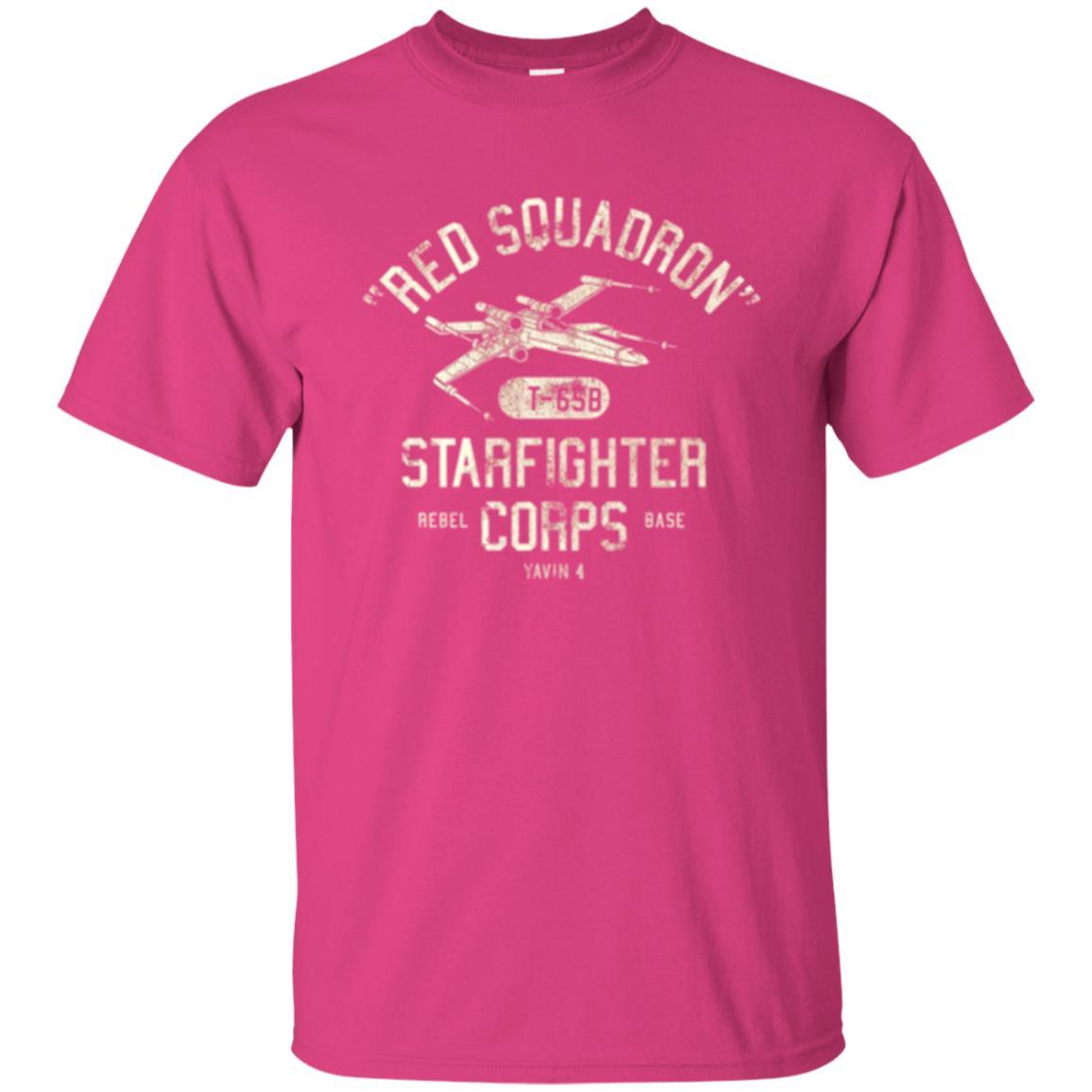 Film T-shirt Red Squadron T-65b Starfighter Rebel Corps Base Heliconia