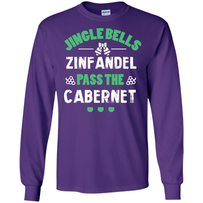 Christmas T-Shirt Jingle Bells Zinfandel Pass The Cabernet Purple