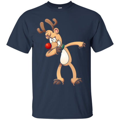 Christmas T-shirt Dabbing Reindeer Navy