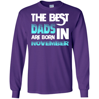 Daddy T-shirt The Best Dads Are Born In November Purple