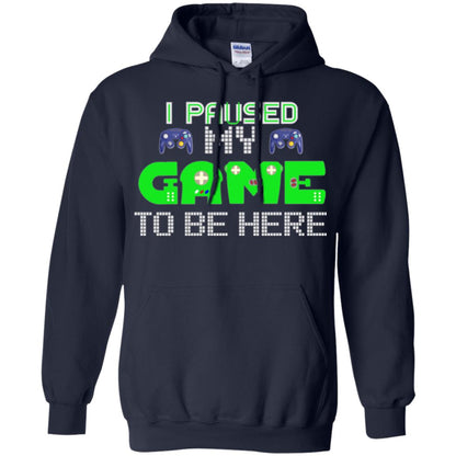 Video Gamer T-shirt I Paused My Game To Be Here Navy