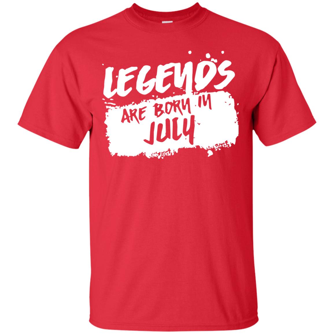 July Birthday Shirt Legends Are Born In July Red