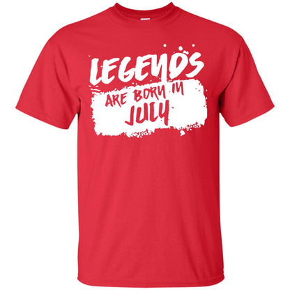 July Birthday Shirt Legends Are Born In July Red