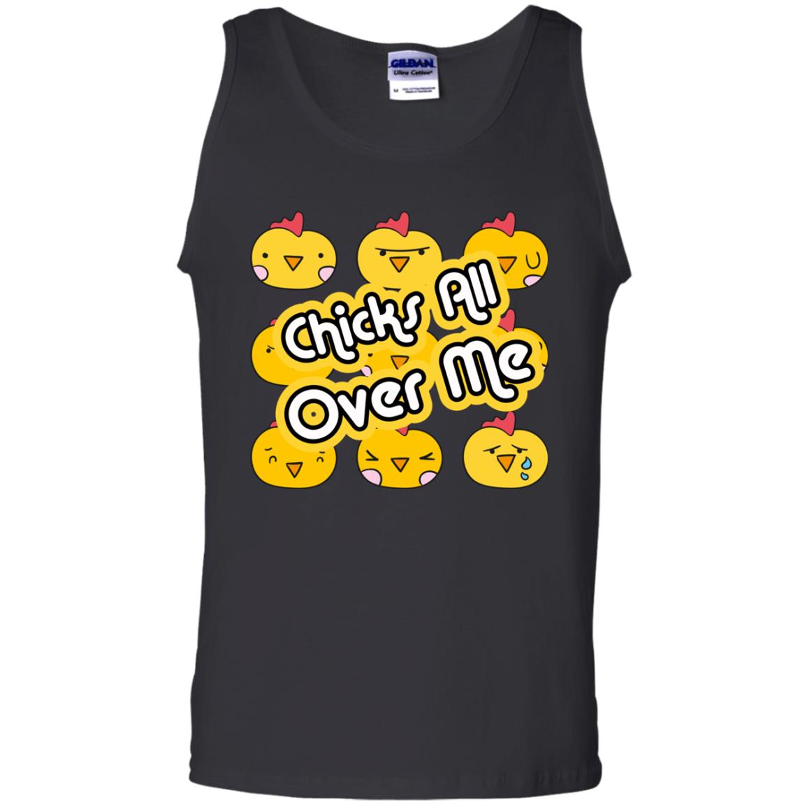 Chicks All Over Me Funny Chickens Shirt For Easter Day Black