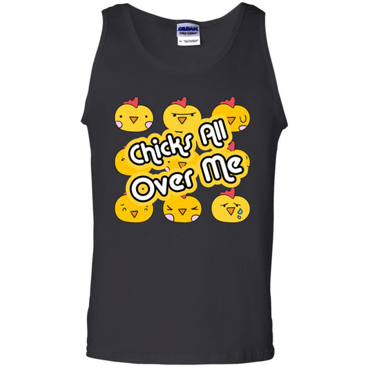 Chicks All Over Me Funny Chickens Shirt For Easter Day Black