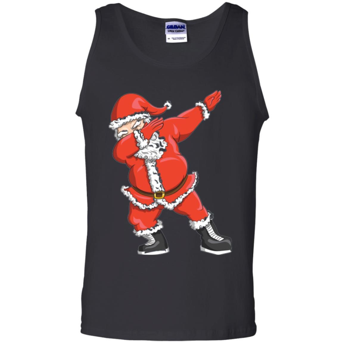 Funny Christmas T-shirt Dabbing Santa Claus Black
