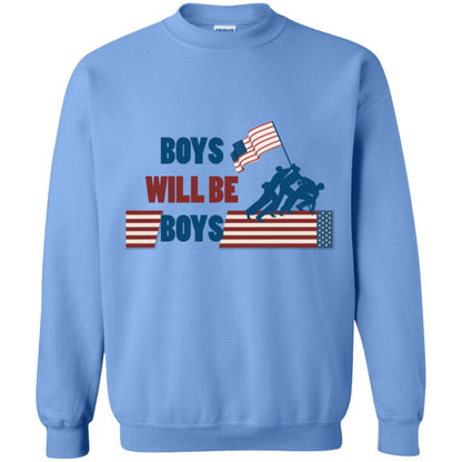 Boys Will Be Boys Military Shirt Carolina Blue