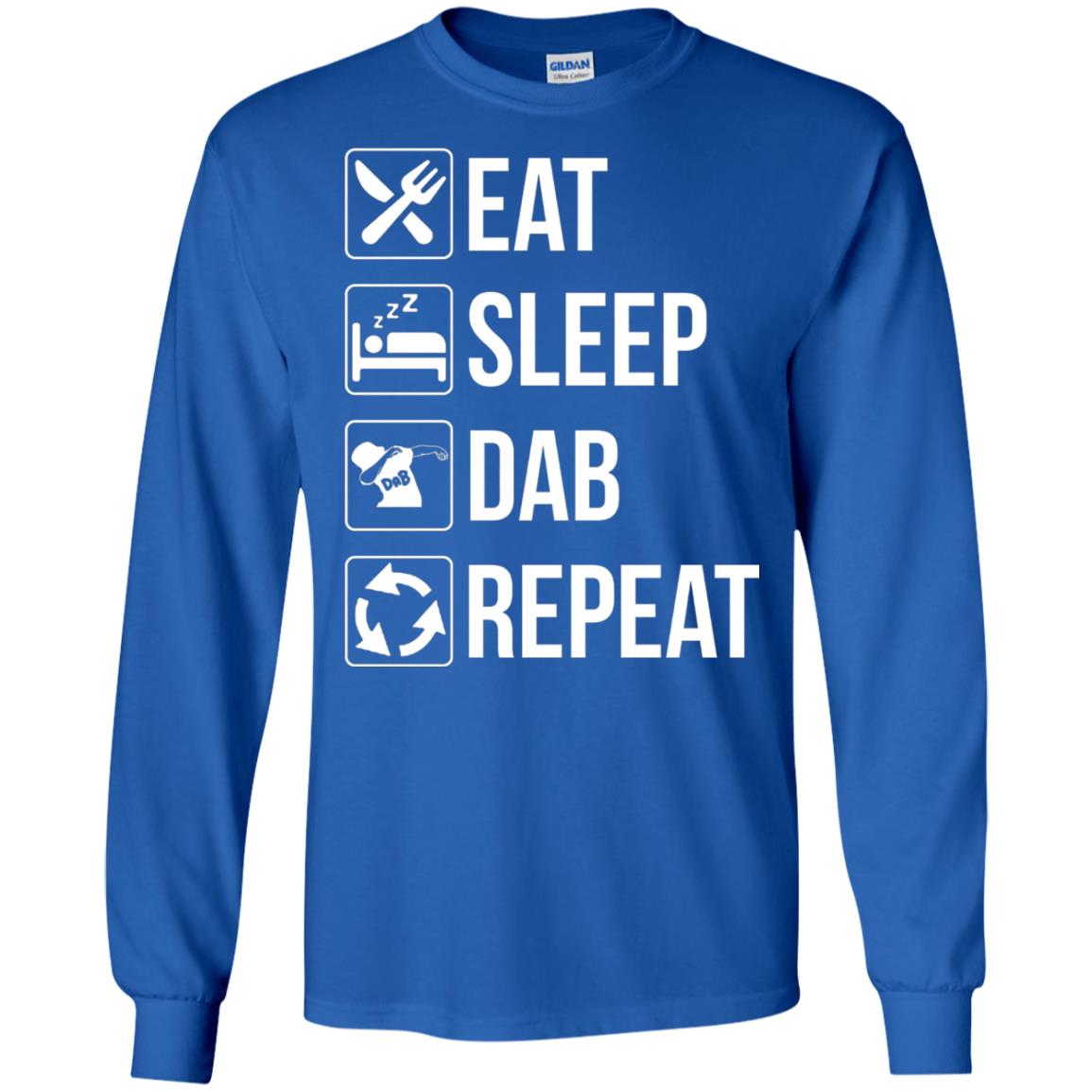 Funny Eat Sleep Dab Repeat T-shirt Royal