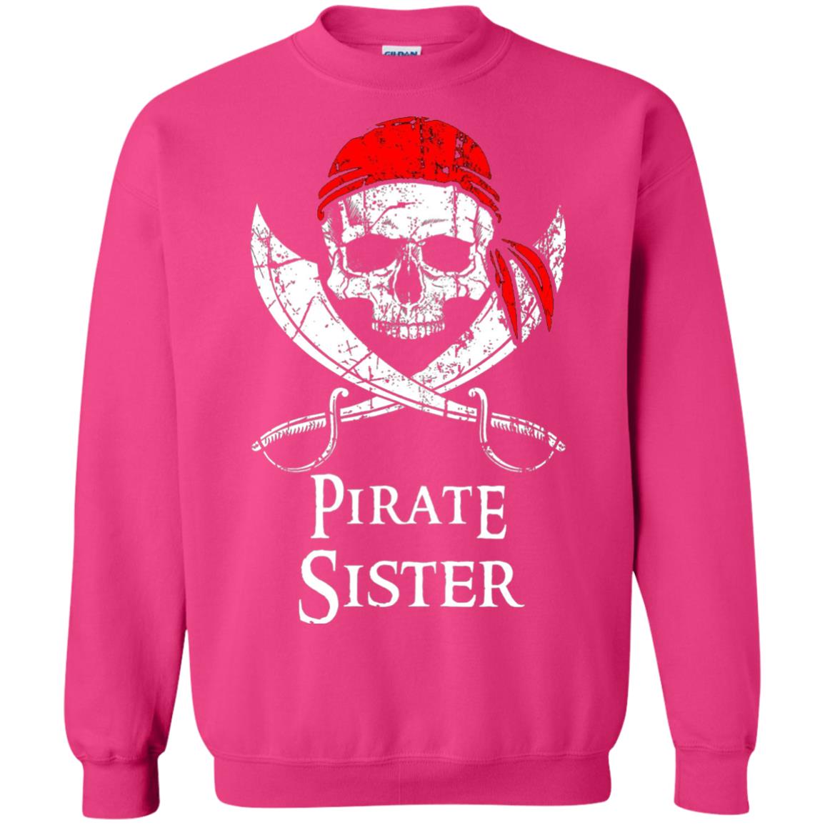 Family T-shirt Pirate Sister Jolly Roger Skull Crossbones Heliconia