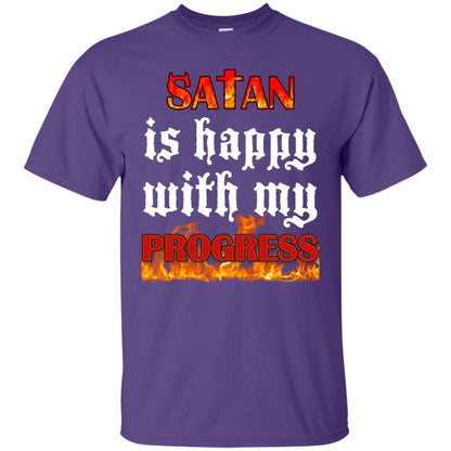 Santa Is Happy With My Progress Shirt Purple