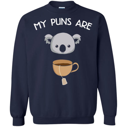 Animal Puns T-shirt My Puns Are Koala Tea Navy