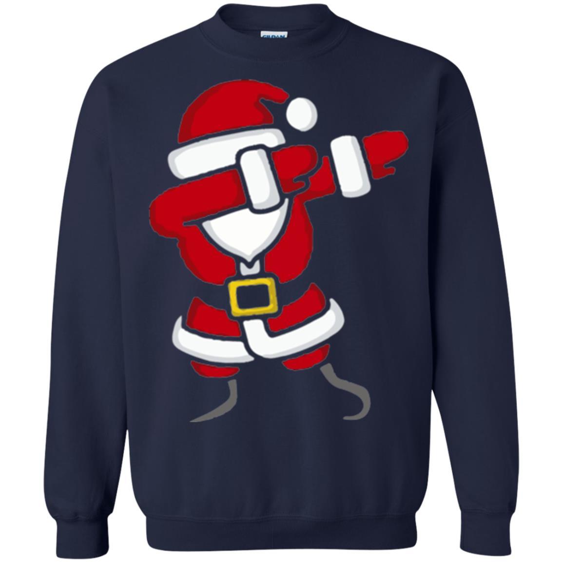 Christmas T-shirt Dabbing Santa Claus Navy