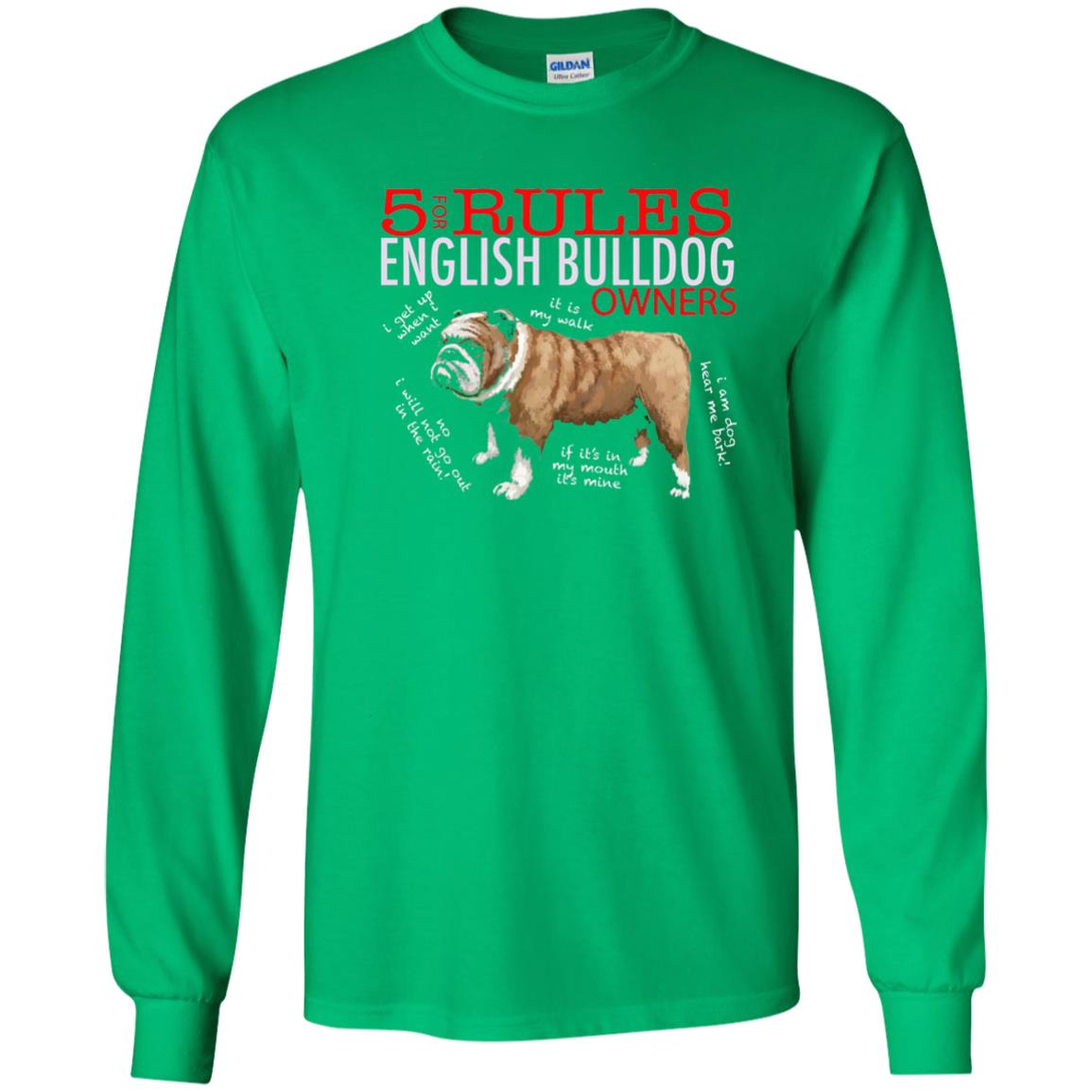 5 Rules For English Bulldog Owners Dog Lover Shirt Irish Green