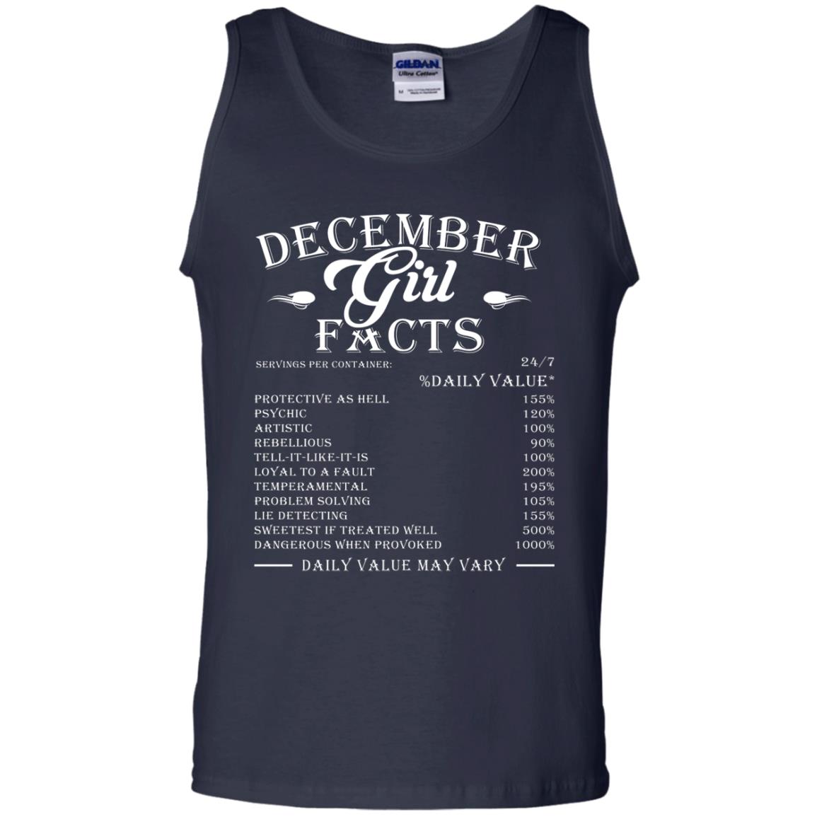 December Girl Facts T-shirt Navy