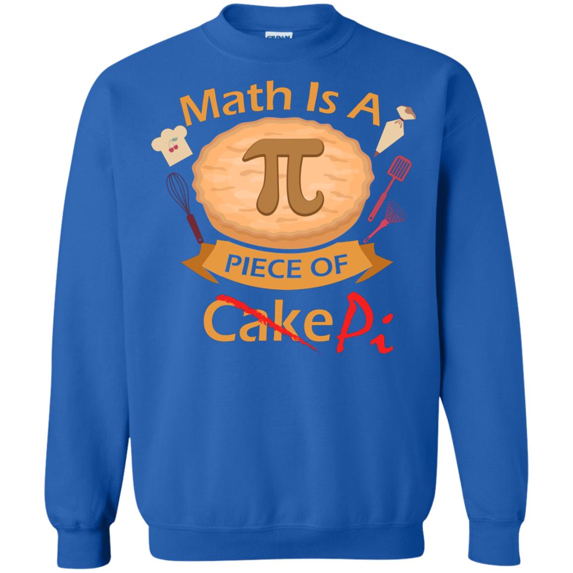 Math Is A Piece Of Pi Funny Pi Day T-shirt For Math Lover Royal