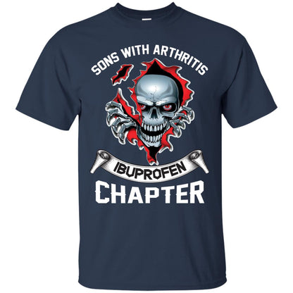 Sons With Arthritis Ibuprofen Chapter Biker T-shirt Navy
