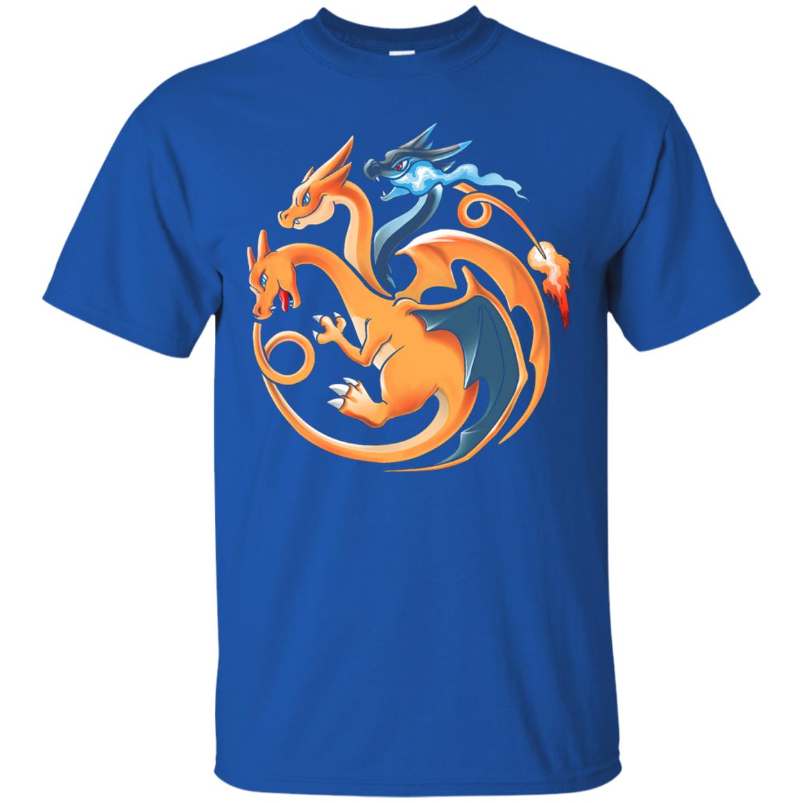 Wistitee Fire Flying And Dragon Shirt Royal
